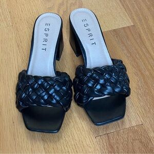 Esprit Black Braided Heels